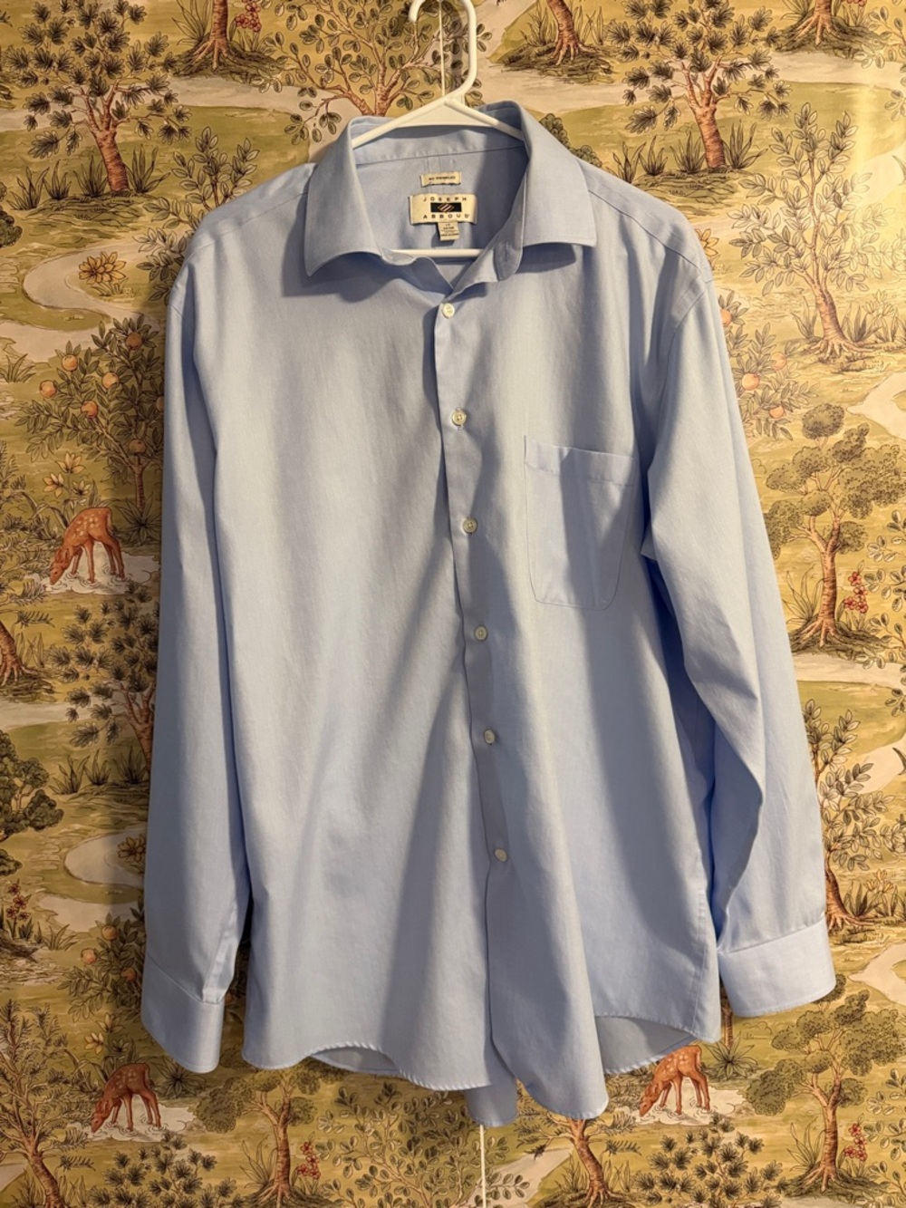 Joseph Abboud Men's Light Blue Point-Collar Dress Shirt - Picture 4 of 10